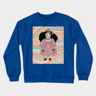 Colorful Retro Doll Crewneck Sweatshirt